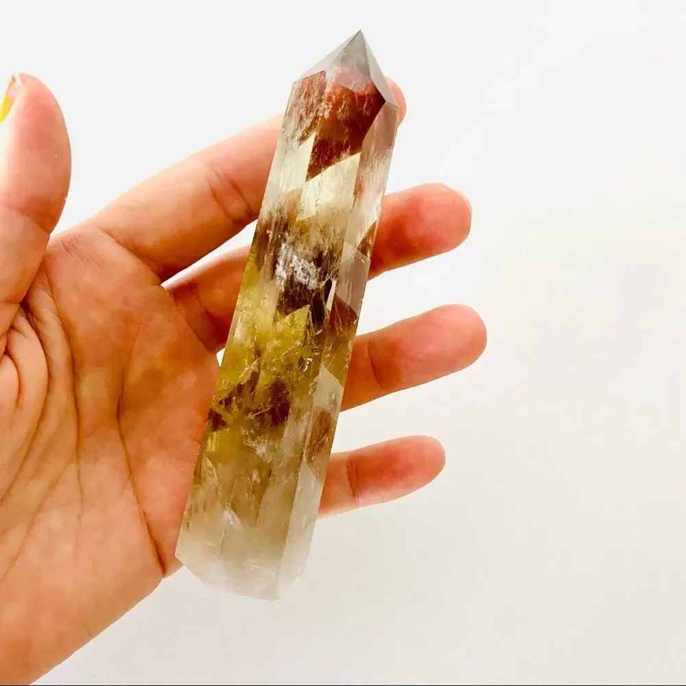 Citrine Polished Genuine 5” Crystal Point Boho Gypsy Meditation Yoga Gemstone